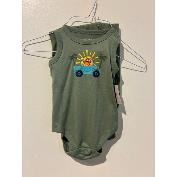 **3 for $20** NWT Garanimals Green Bodysuit & Leggings Outfit - 6-9M - Picture 1 of 4